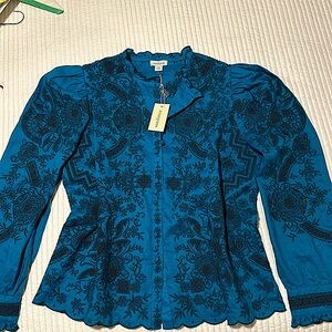 Sundance, Teal Blouse, Size Large